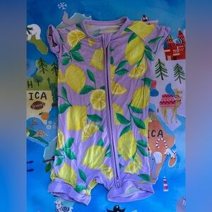 Little Sleepies Lavender Lemon Baby Romper
